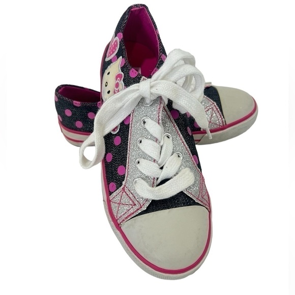 Sanrio Other - Hello Kitty Sanrio gray pink polka dots sneakers size 1